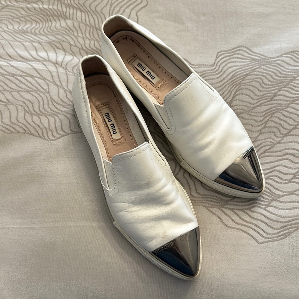 Miu miu white sneaker shoes